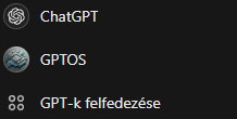 Egy kép a GPTOS-ről mint egy GPT a ChatGPT-ben.